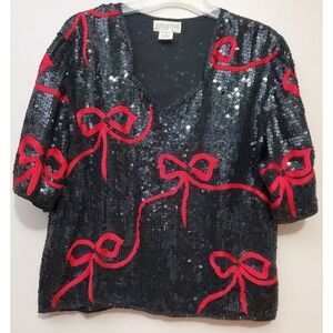 Vintage Sequin Romantic Glam Hollywood Silk Bows Flirty Indie Vanguard Valentine